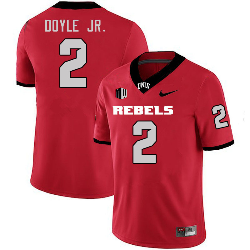 Men #2 Antonio Doyle Jr. UNLV Rebels College Football Jerseys Stitched-Scarlet